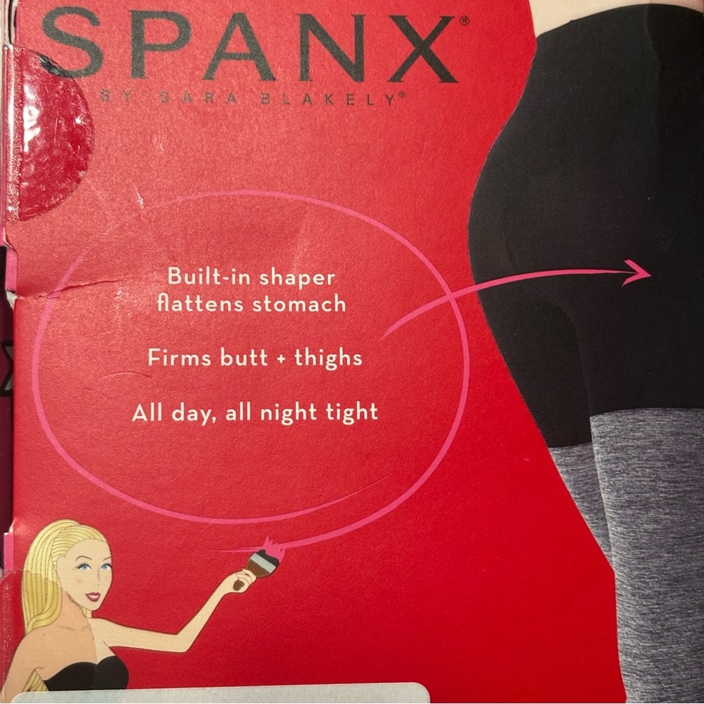 NWT Spanx Patterned Leg Tights Grey Size B - Picture 2 of 8